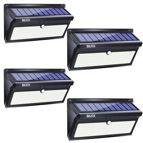 BAXIA TECHNOLOGY GLS-US-100SL-4P-US Solar Motion Sensor Lights for sale online 